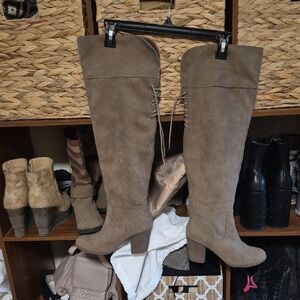 Madden Girl Tan Over the Knee Boots